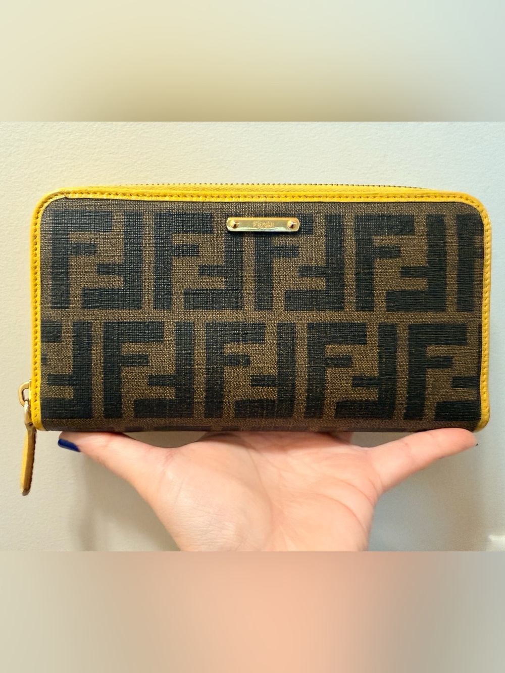 *Rare* Fendi Zucca - Monogram Zippy Wallet w/ COA